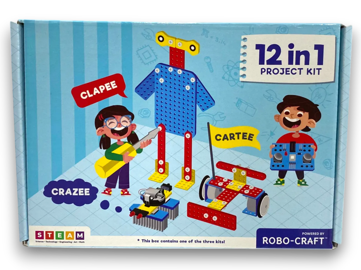 ROBO-CRAFT 12-in-1 STEAM project kit box by Eduprime